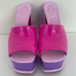 CHRISTIAN LOUBOUTIN AMALI MULE ALTA PINK BARBIE SANDAL US 8.5/EU 39